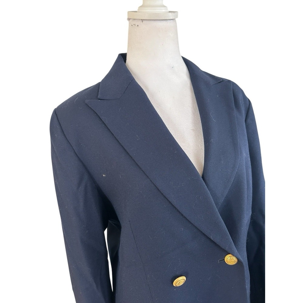 Pendleton Womans Navy Double Breasted Blazer Gold… - image 2